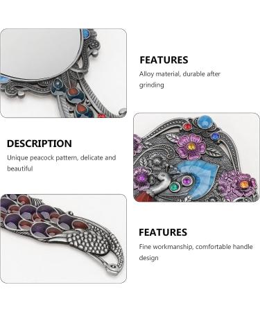 Uonlytech Vintage Handheld Magnifying Mirror Set - Antique Vanity Mirror and Comb Gift for Women and Girls - Buy Online on SooperMarket.com
