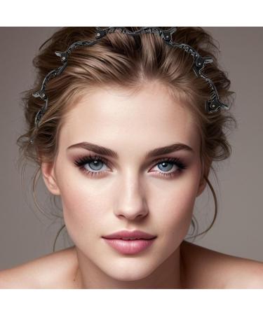 Veeteah Hairband with Clips Hair Pin Headband Twist Plait Headband Hair Tool Double Layer Bangs Hairpin Headband Weave Bangs Clip For Women Girls Black - Buy Online on SooperMarket.com