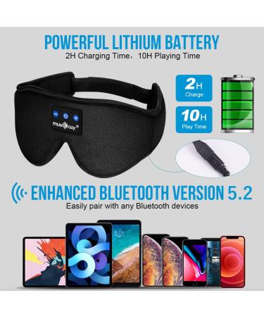 MUSICOZY Bluetooth Sleep Headband - Wireless Music Headphones for Side Sleepers - Cool Tech Gadgets for Men, Women, Boys, Girls - Pack of 2 - Buy Online on SooperMarket.com