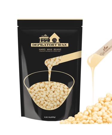 1lb Hard Wax Beans, Lifestance Wax Beads Hair Removal Hard Wax Kit for Thin & Fine Hair, Sensitive Skin, Waxing Beads for Face, Chin, Eyebrow, Bikini cream