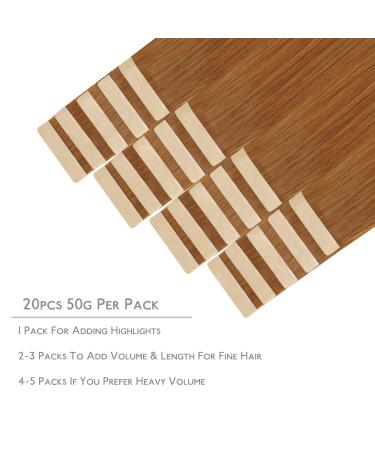 Buy If Salife Real Hair Tape Extensions - 20Pcs 30g 10 Inch Auburn Ginger Remy Skin Weft - Invisible Tape for Perfect Volume - Buy Online on SooperMarket.com