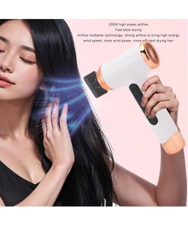 Hair Dryer 15000mAh Portable Hair Dryer USB Rechargeable Travel Hair Dryer with Concentrator Turbo Heat and Cold Shot Features 200W Cold Hot Wind for Fast Drying As Salon - Buy Online on SooperMarket.com