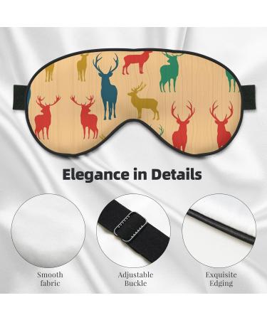 SSIMOO Deer Show Soft Sleep Eye Mask - Breathable Black Eye Patch for Travel & Relaxation | Perfect Gift for Women - Buy Online on SooperMarket.com