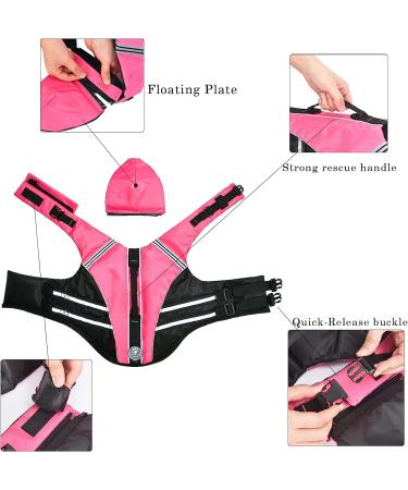 French Bulldog Life Jacket - Professional Dog Safety Vest for Swimming | Superior Buoyancy & Rescue Handle | Cute Pink | Chest Girth 17-30, Weight 17-28LB - Buy Online on SooperMarket.com