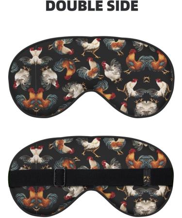 French Roosters Soft Sleep Eye Mask | Breathable Female Eye Patch for Travel & Relaxation - Buy Online on SooperMarket.com