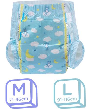 LittleForBig Printed Adult Brief Diapers | ABDL 2 Pack - Little Dreams LL in Blue | Shop Now - Buy Online on SooperMarket.com