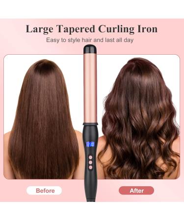 Buy Professional 32mm Hair Curling Wand | Ceramic Curling Iron for Big Curls | Adjustable Temperature & Dual Voltage | Safe & Easy to Use - Buy Online on SooperMarket.com
