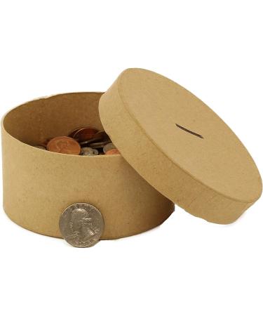 Round Paper-Mache DIY Gift Box with Lid, Pack of 6 - 6 Count | Better Crafts - Buy Online on SooperMarket.com