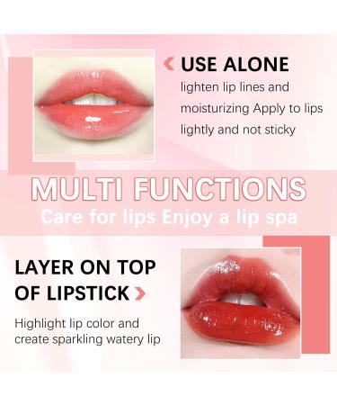 SBHEANGBA 5pcs Moisturizing Lip Oil No-Sticky Lip Gloss Tinted Lip Balm Lip Care Long Lasting Clear Liquid Lipsticks Plump Lip Glow Oil For Dry Lip's Moisturizing Hydrating And Nourishing - Buy Online on SooperMarket.com