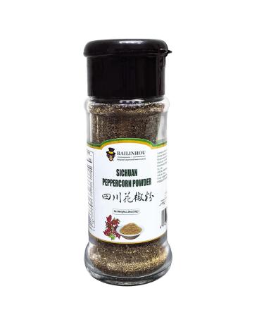 BAILINHOU Sichuan peppercorn powder 1.08oz/30g Mapo Tofu and Chinese Cuisine red szechuan peppercorns ground ORIGINAL IMPORTED of china. (Black lid(Enhance aroma))