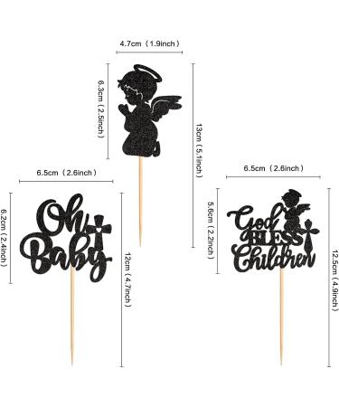 25Pcs Easter God Bless Cupcake Toppers Cross Angel Toppers Cupcake Decoration Christian Cake Toppers Christian Party Decorations Supplies Cy-24-xs-122 - Buy Online on SooperMarket.com