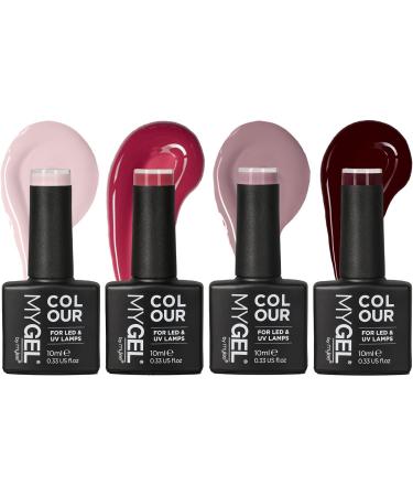 Mylee Complete Gel Nail Kit with LED Lamp - 4 Colors, Top & Base Coat, Salon Series Lamp, Gel Remover - Black - Buy Online on SooperMarket.com