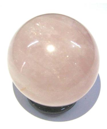 Crystal Miracle Natural 146 Grams Rose Quartz 46 MM Sphere Crystal Healing Reiki FENG Shui Home Office Gift Energy Meditation Love Health Wealth Relations Metaphysical Gemstone Spiritual Power