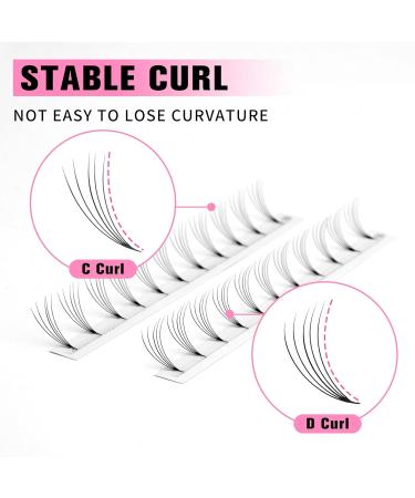 VEYES INC 5D Ellipse Flat Eyelash Extensions - Premade Fans 0.15 D Curl Mixed Length Tray (9-16mm) | Professional Salon Use - Buy Online on SooperMarket.com