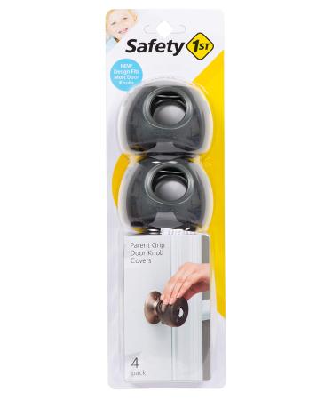Safety 1st Parent Grip Door Knob Covers, Grey/Charcoal, One Size (Pack of 4)