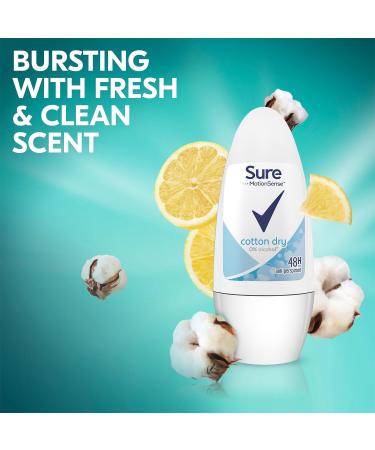 Sure Women Cotton Roll-On Anti-Perspirant Deodorant 50ml (PACK OF 6) Cotton Dry 50 ml (Pack of 6) - Buy Online on SooperMarket.com