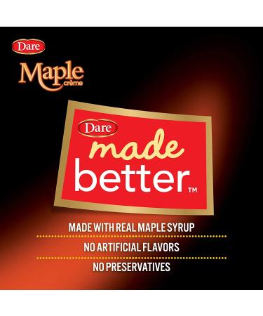 Dare Maple Leaf Crme Cookies - Classic Canadian Cookie with Real Maple Syrup - Peanut Free - 10.6 Ounces (Pack of 12) - Buy Online on SooperMarket.com