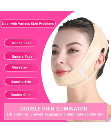Double Chin Eliminator Strap | Breathable V Line Lifting Mask for Women | Get Rid of Double Chin & Prevent Sagging (Yellow - Buy Online on SooperMarket.com
