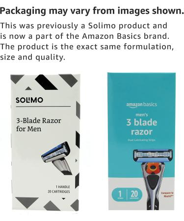 Amazon Basics 3-Blade MotionSphere Razor for Men with Dual Lubrication Handle - 21 Piece Set - Buy Online on SooperMarket.com