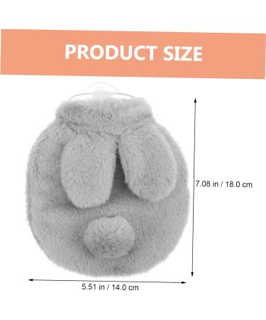 Menstrual Relief Bag Portable Hand Warmers Hand Warm Pouch Plush Toys Warm Water Bag Outdoor Hand Warmer Detachable Hot Water Bag Outdoor Hot Water Pouch With Cover Grey 18x14x4cm - Buy Online on SooperMarket.com