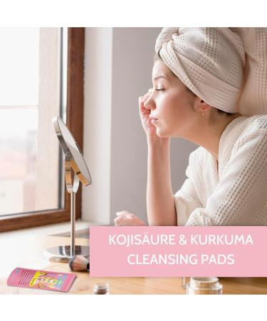 Turmeric Kojic Acid Pads 80 Pads Turmeric Cleansing Pads for Face Help Balance Skin Fat and Water Gentle and Non-Irritating - Buy Online on SooperMarket.com