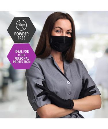 Med Pride Black Nitrile Exam Gloves - 4 Mil Thickness - Pack of 50 Medium Gloves - Latex/Powder-Free for Surgical, Doctors, Hospital & Home Use - Buy Online on SooperMarket.com