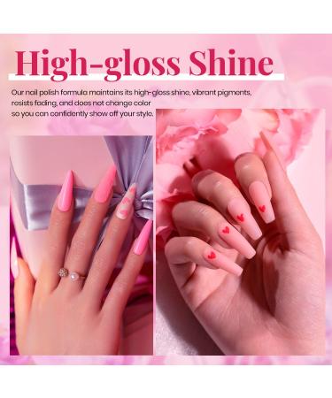 Beetles Gel Nail Polish Set - 6 Colors Sweetheart Candies Collection - Pink Glitter Gifts for Women - Soak Off Nail Gel Kit for Manicure - 0.25 Fl Oz (Pack of 6) - Buy Online on SooperMarket.com