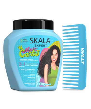SKALA Type 3ABC 2-in-1 Frizz Control: Conditioning Treatment and Cream to Comb for Curly Hair with Bonus Free Comb (Color May Vary) Mais cachos