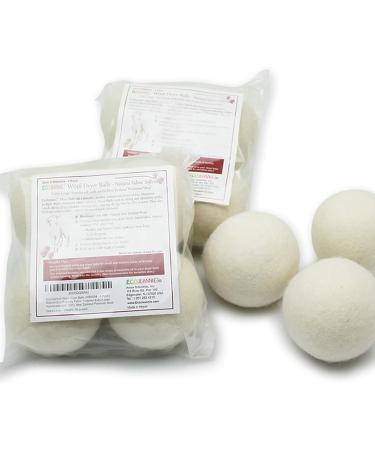 Buy Eco-Friendly Wool Dryer Balls (4 Pack) - XL Natural Fabric Softener & Static Guard - 100% New Zealand Wool - Buy Online on SooperMarket.com