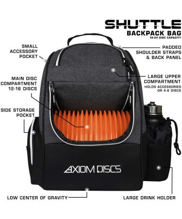 Axiom Discs Backpack Shuttle Bag - Black | Durable Disc Golf Bag - Buy Online on SooperMarket.com