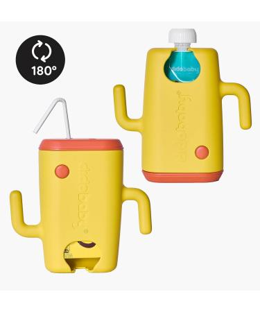 DIDOBABY Didopoucher: Two-in-ONE Anti-Spill Holder for Baby Food Pouches and Juice Bricks - Yellow - Buy Online on SooperMarket.com
