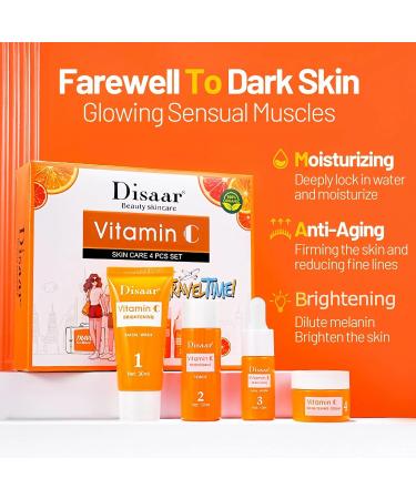 mercham Skincare Set Gifts for Teenage Girls-Vitamin C Serum for Womens Gift Sets Includes Cleanser-Toner-Serum-Face Cream Moisturizing & Brightening Facial Kit Preppy Skincare Set - All Skin Types - Buy Online on SooperMarket.com