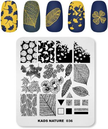 Alexnailart Professional Stamping Plates Autumn Leaves Ginkgo Maple Leaf Template Manicure Printing Tool NA036 - Buy Online on SooperMarket.com