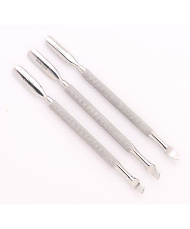 Macs Professional Manicure/Pedicure Cuticle Pusher/ Pterygium Remover & Nail Pusher Double Ended (2 In 1) Made From 100% Stainless Steel - Nail Cuticle Remover and Cleaner Ideal For Nail Art Or Nail Shops By Macs-19-116 (3- Ptreygium Remover/Cuticle Pushe