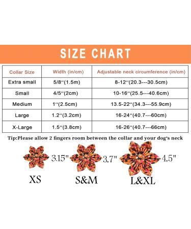 Buy Aring Pet Halloween Dog Halison - Sweet Orange Flower Design Adjustable Cotton Collars for All Dog Sizes (X-Large) - Buy Online on SooperMarket.com