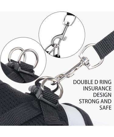 DKDDSSS Cat Harness and Lead Set Soft Mesh Harness for Outdoor Adjustable Reflective Strips Vest Harnesses Escape Proof Cat Kitten Walking Vest with Collar for Medium Cats Pets (M Black) - Buy Online on SooperMarket.com