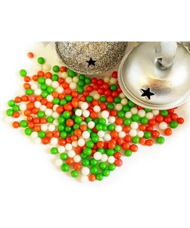 Twist Ingredients - Christmas 4mm Polished Pearls 1kg. Red Green and White polished sugar pearls ideal for all of your festive cakes and bakes. A real showstopper (Christmas 4mm polished) Xmas 4mm polished - Buy Online on SooperMarket.com