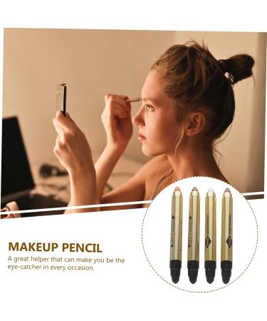 MUSISALY 4pcs Highlighter Eyeshadow Pencil Glitter Eye Shadow Metallic Eyeshadow Girl Makeup Supplies Plastic - Buy Online on SooperMarket.com