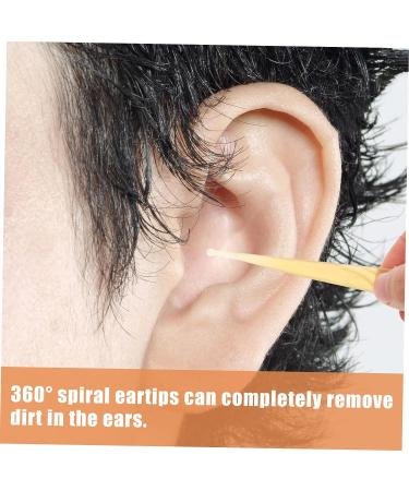 Healifty 2 Pcs Wood Croissant Ear Pick Set - Ear Cleaning Tools for Travel, Earwax Removal Tool with Ear Plugs and Grip - Light Yellow 11.5x1.2x0.3cm - Buy Online on SooperMarket.com