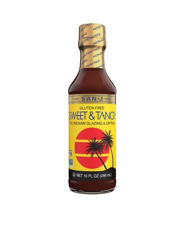 San-J Sweet and Tangy Gluten Free Sauce - Glaze Sauce, Polynesian Sauce, Perfect for Spring Roll Sauce, Polynesian Sauce Chicken, Non-GMO, Kosher - 10 Oz, 6-Pack