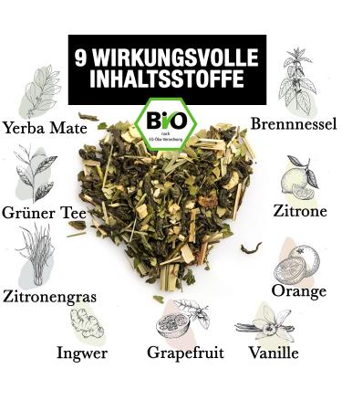 Bio Detox Tea for Weight Loss | 150g Loose Green Tea & Mate | Hot & Iced | 30-Day Detox Cure | Organic & Natural - Buy Online on SooperMarket.com