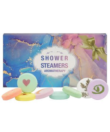 LighSele Shower Steamers Aromatherapy  8 Shower Bombs for Women with Essential Oils  Shower Steamer Stress Relief Gift for Women  Shower Steamer Tablets for Home Spa Christmas Gifts for Women Multi 8 Count (Pack of 1)