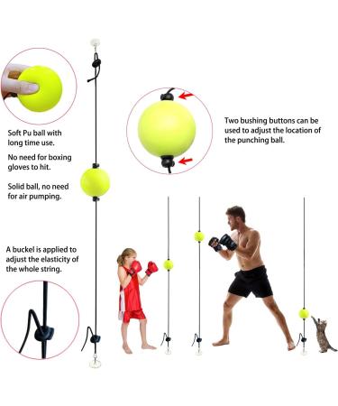 Boxing Reflex Ball Set for Hand Eye Coordination & Stress Relief - Home Training Equipment for Adults & Kids - No Hammer Installation Needed - Buy Online on SooperMarket.com