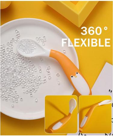 4PC Curved Baby Spoon Set - Lifine Bent Cutlery for Self-Feeding Toddlers | Ideal Baby Feeding Accessories - Buy Online on SooperMarket.com