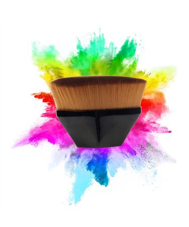 4 Pack Flat Top Travel Kabuki Makeup Brushes with Protective Case - Ideal for Blending Liquid, Cream, or Powder Cosmetics - Easy to Carry Momma Brushes in Black, Blue, and Salmon-pink - Buy Online on SooperMarket.com