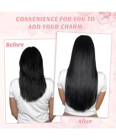 Vlasy Clip in Hair Extensions 14 70g Chocolate Brown Human Hair Seamless 7 Pieces Thick Weft Extensions for Women - Buy Online on SooperMarket.com