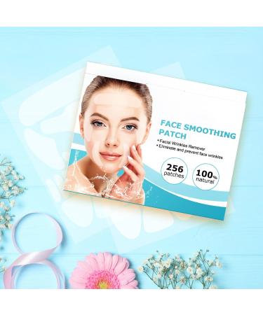 HXTMKT Forehead Wrinkle Patches Face Wrinkle Patches Reduce Wrinkles for Frown Forehead Crow Feet Eye Smile Line Face Mouth Corner Overnight Silicone Face Tape Anti Wrinkle Patch (256 ct)