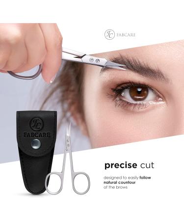 Fabcare Professional Nail Scissors Set | Extra Sharp Micro-Teeth Design for Fingernails & Toenails | Curved Edge with Case & Ebook - Ideal for Left-Handed Users - Buy Online on SooperMarket.com