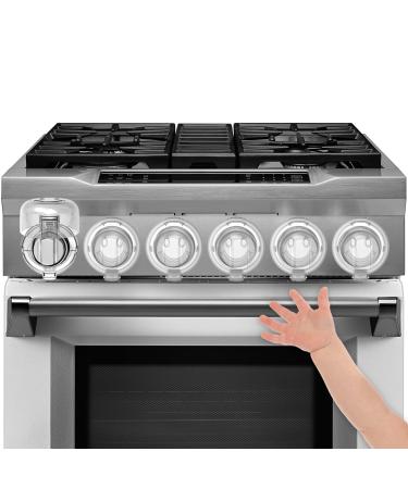6 Packs Stove Knob Covers for Child Safety, Double-Key Design Universal Size Gas Stove Knob Covers, Upgraded Oven Knob Covers for Child Safety