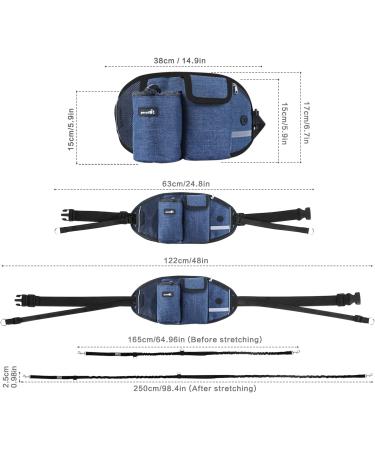 Pecute Jogging Leash for Dogs - Elastic Running Leash with Belly Belt for Large & Medium Dogs Supports Up to 110kg Convenient Belt Bag - Ideal for Jogging & Running - Buy Online on SooperMarket.com